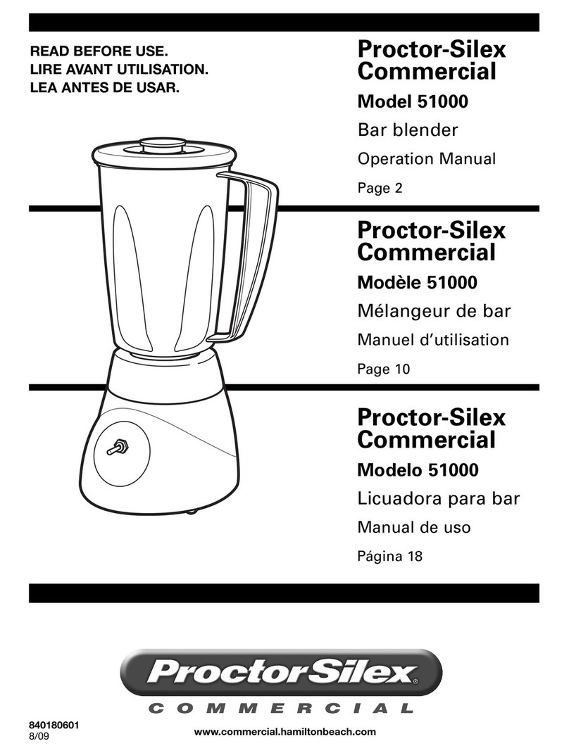 Proctor-Silex 51000 User manual