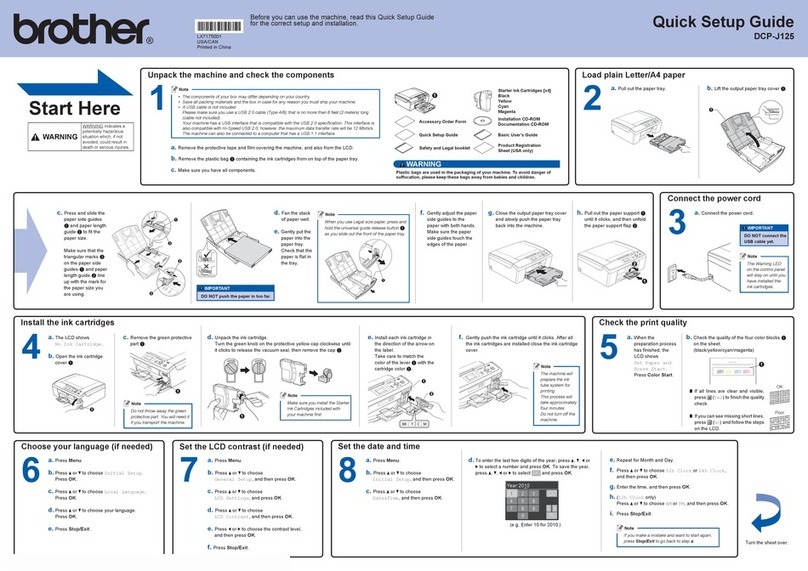 Brother DCP-J125 User manual