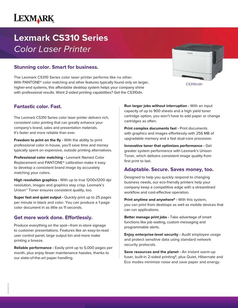 Lexmark CS310 Series Manual