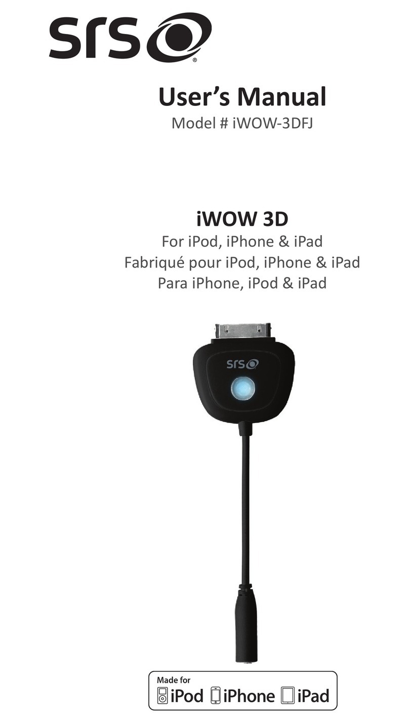 SRS Labs iWOW-3DFJ user manual