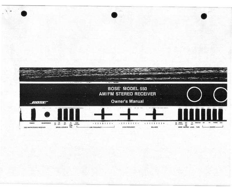 Bose LIFESTYLE 550 User manual