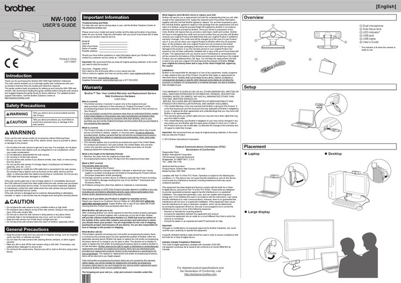 Brother NW-1000 user guide