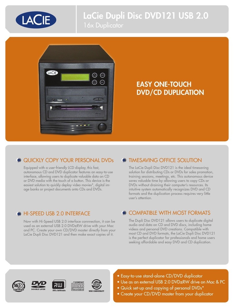 LaCie 107756 - Dupli Disc DVD121 Brochure & specs
