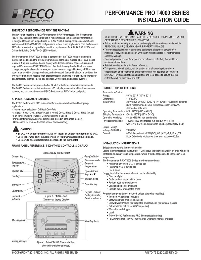 Peco Performance pro T4000 series installation guide