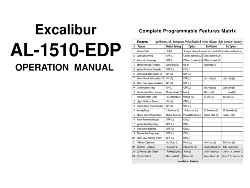 Excalibur AL-1510-EDP Operation manual