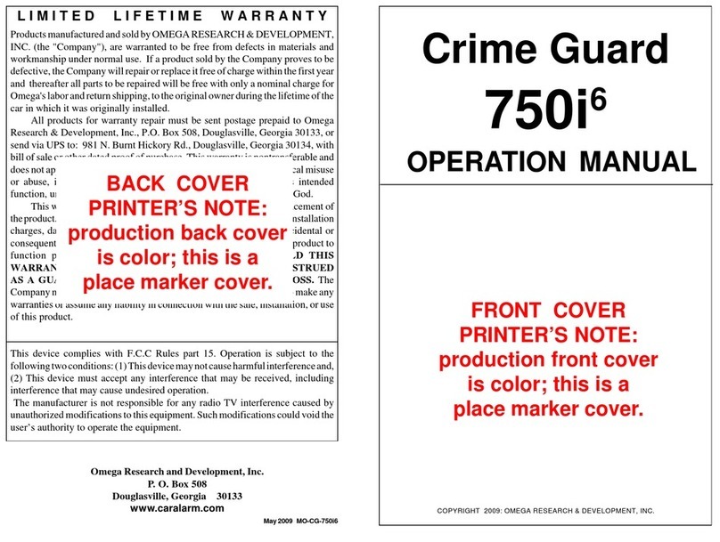Crime Guard 750i6 User manual