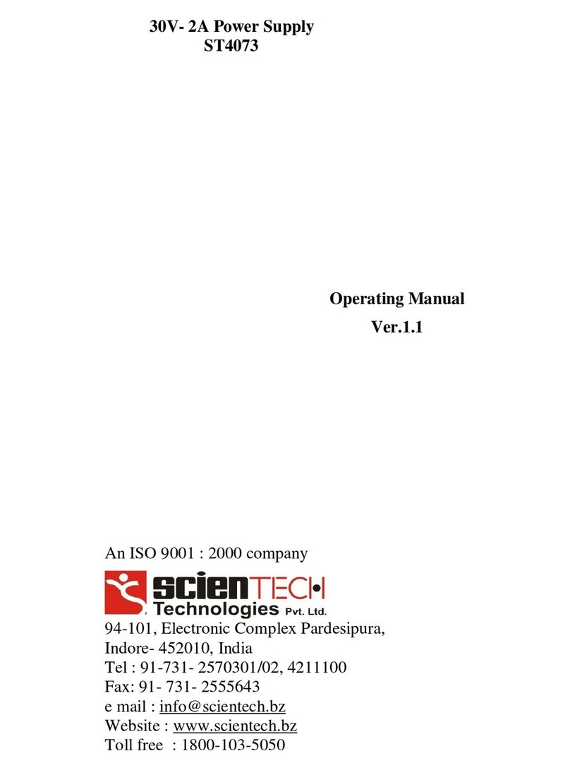 ScienTECH ST4073 operating manual