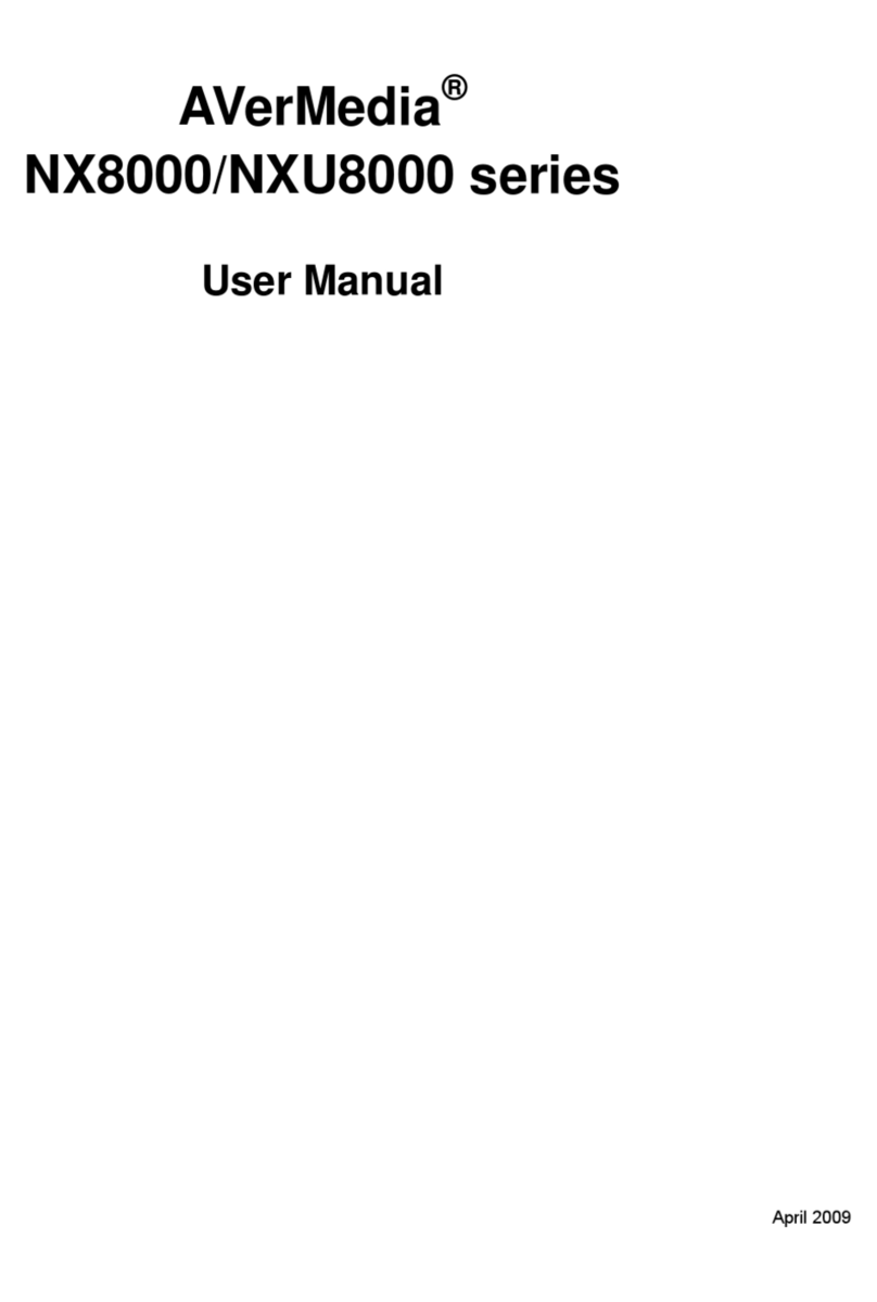 Avermedia NX 8000 series User manual Avermedia NX 8000 series User manual