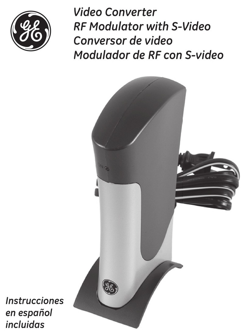 GE Video Converter RF Modulator with S-Video user manual
