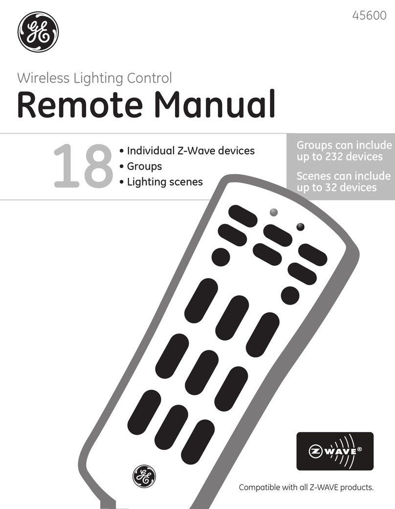 GE GE SmartHome Remote User manual