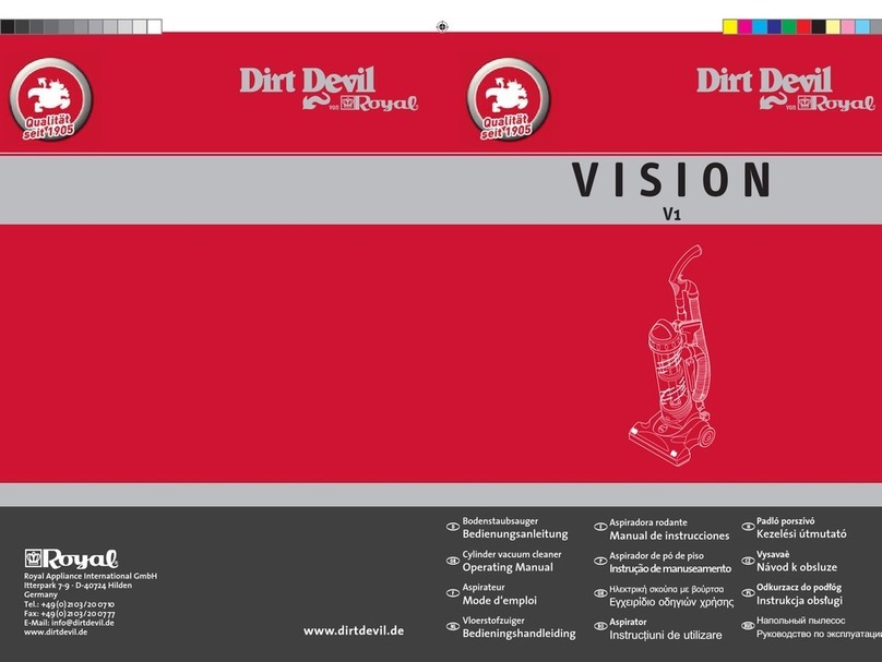 Dirt Devil Vision V1 operating manual