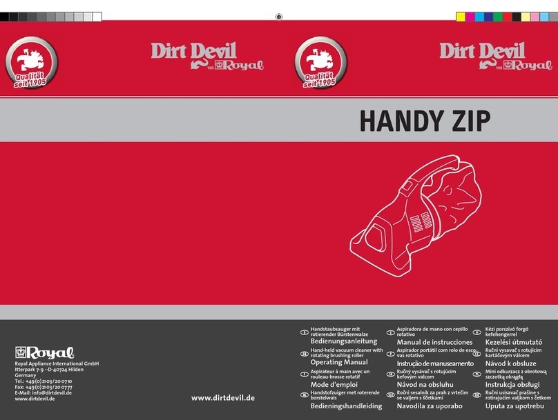 Dirt Devil Handy Zip operating manual