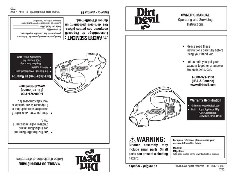Dirt Devil Classic User manual