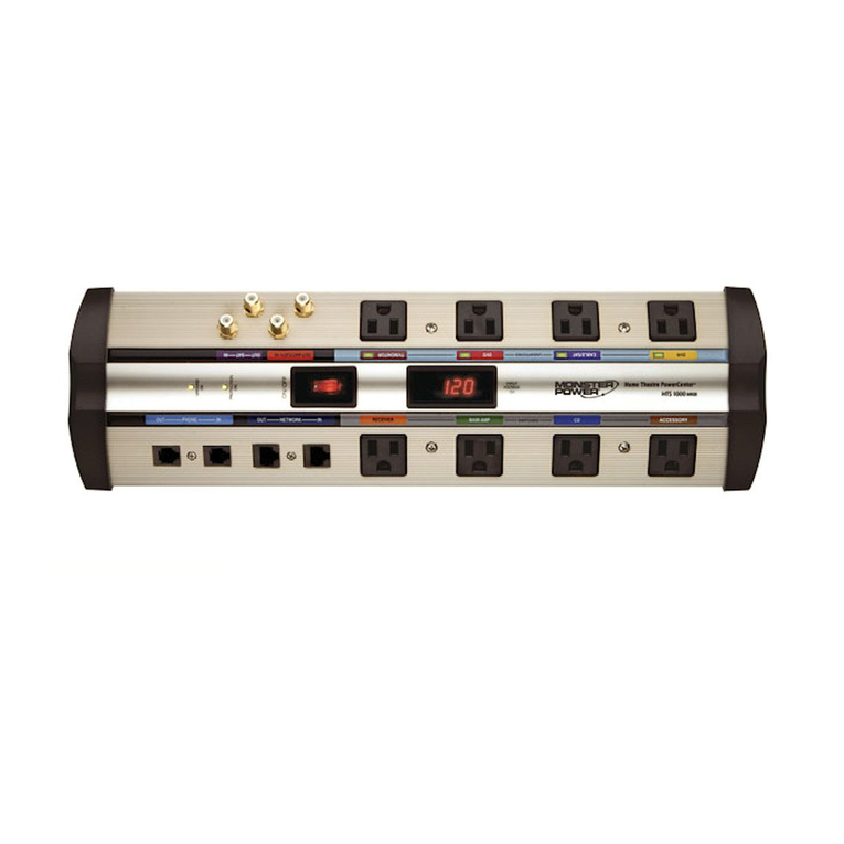 Monster Power PowerCenter HTS1000 User manual Monster Power PowerCenter HTS1000 User manual