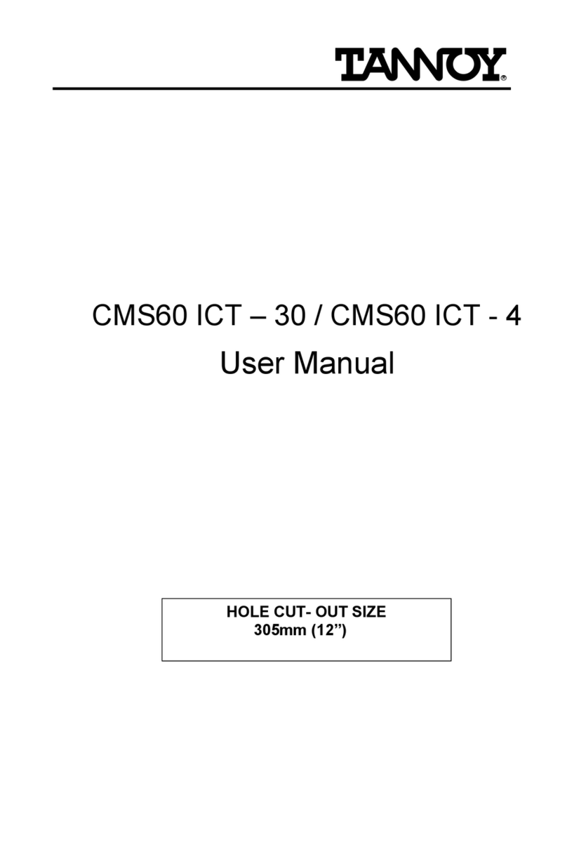 Tannoy CMS60 ICT-30 User manual