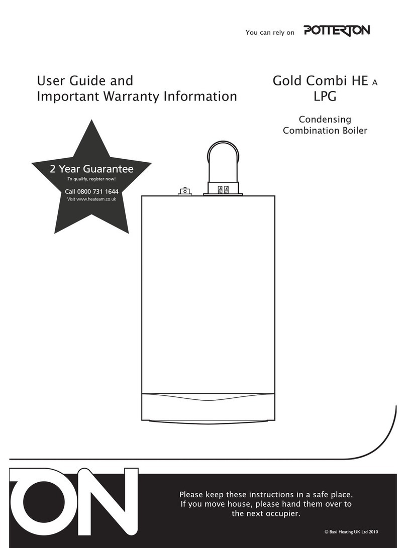 Potterton Gold Combi HE A LPG user guide