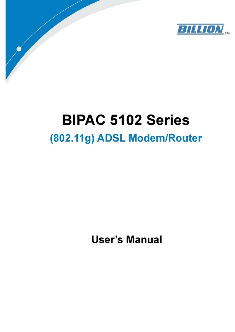 Billion BIPAC 5102 Series User manual Billion BIPAC 5102 Series User manual