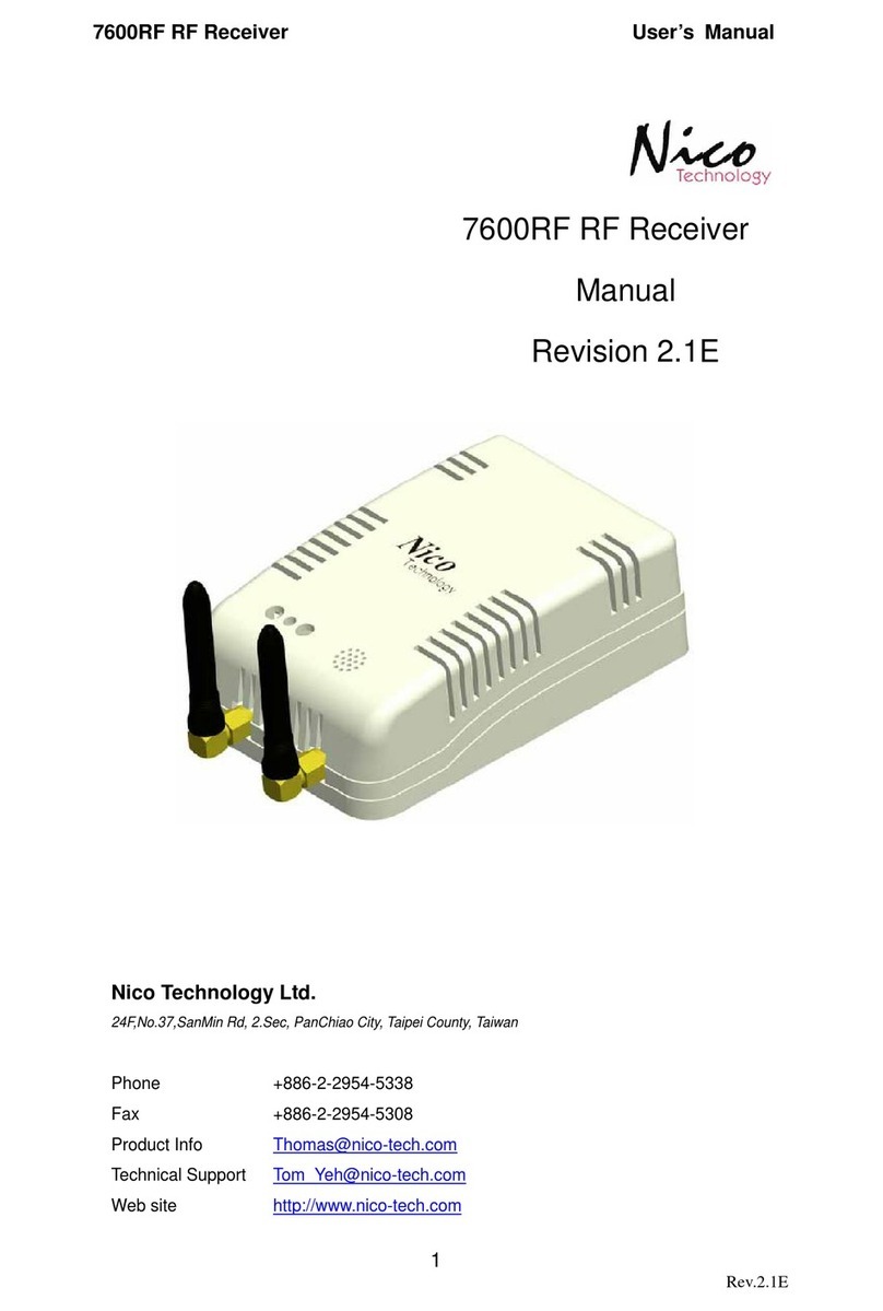 Nico Technology 7600RF user manual