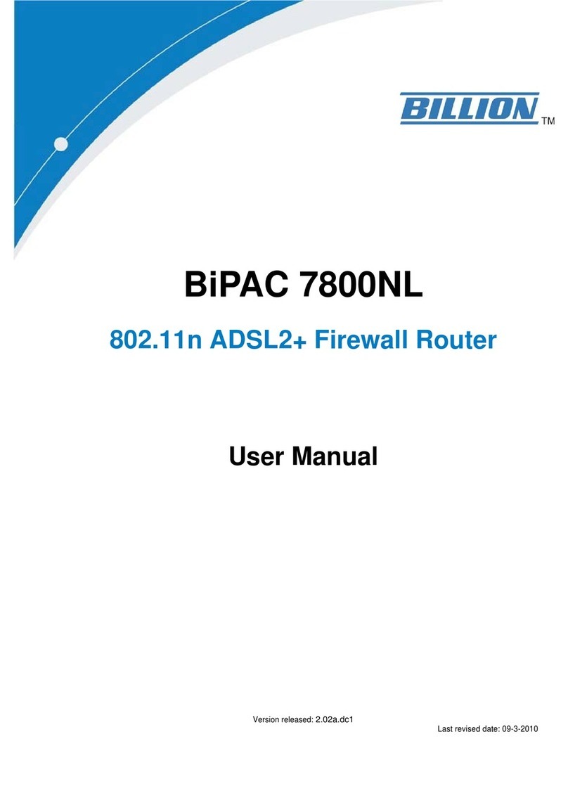 Billion BiPAC 7800NL User manual