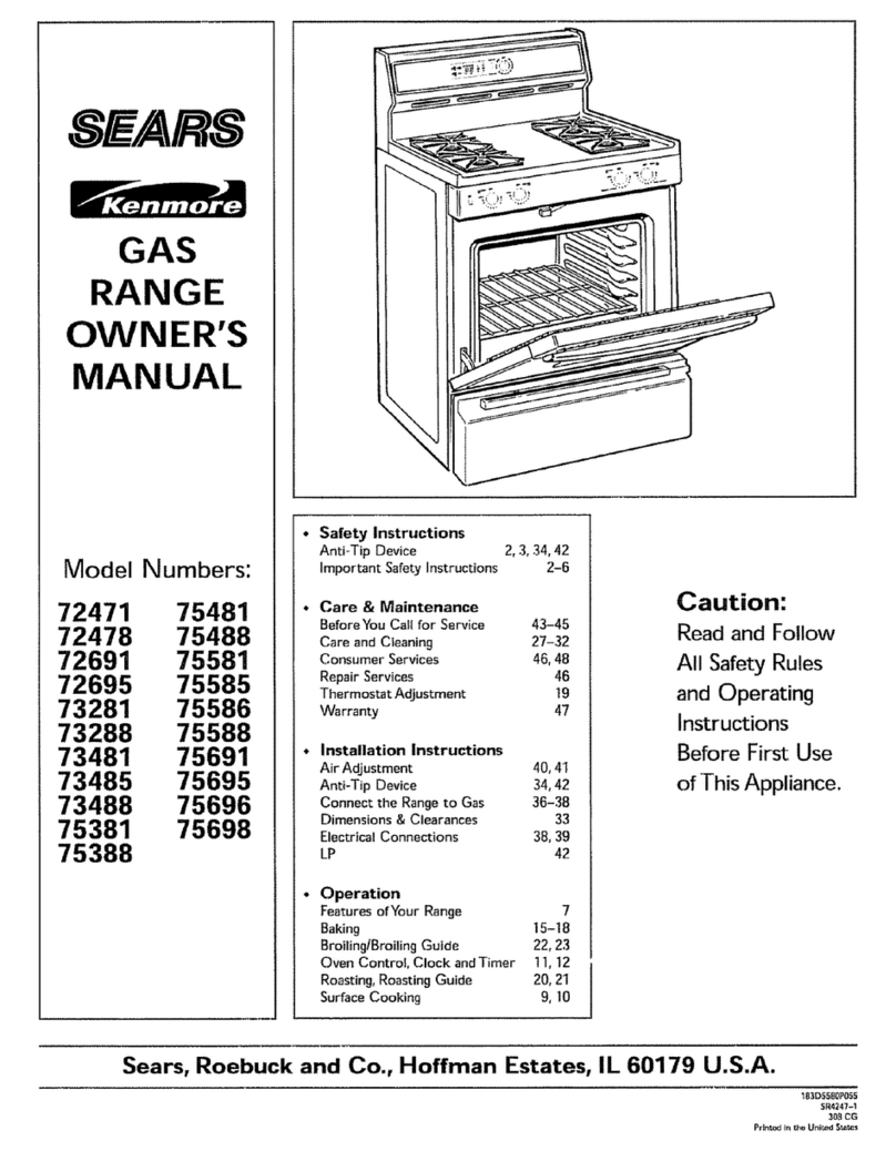 Kenmore 72471 User manual