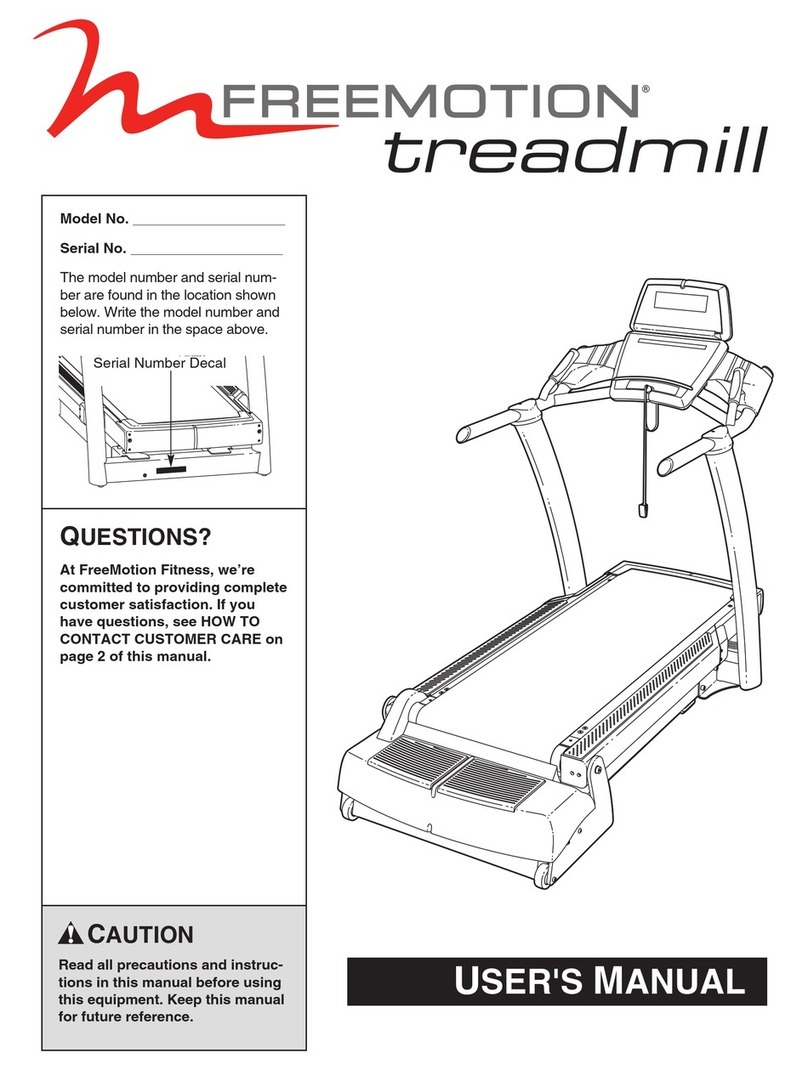 FREE MOTION Treadmill User manual