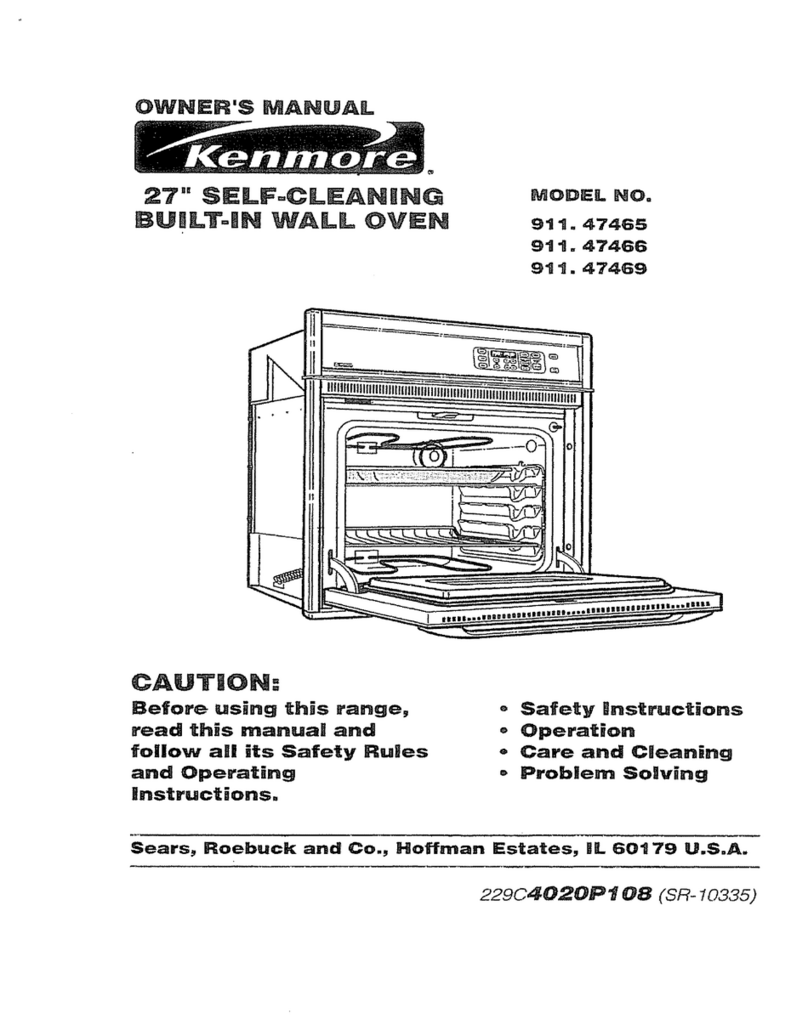 Kenmore 911.47466 owner's guide