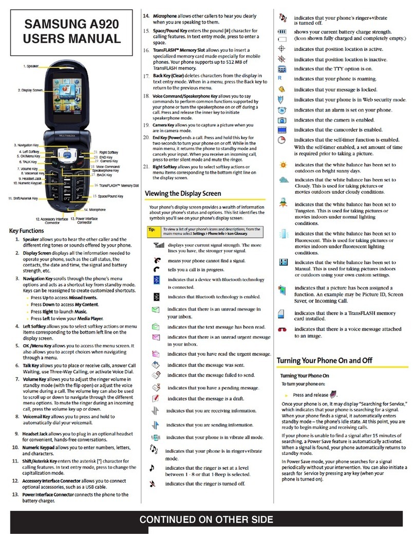 Samsung Power Vision A920 User manual Samsung Power Vision A920 User manual