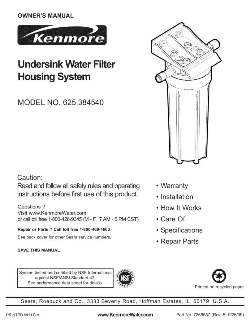 Kenmore 625.384540 owner's manual