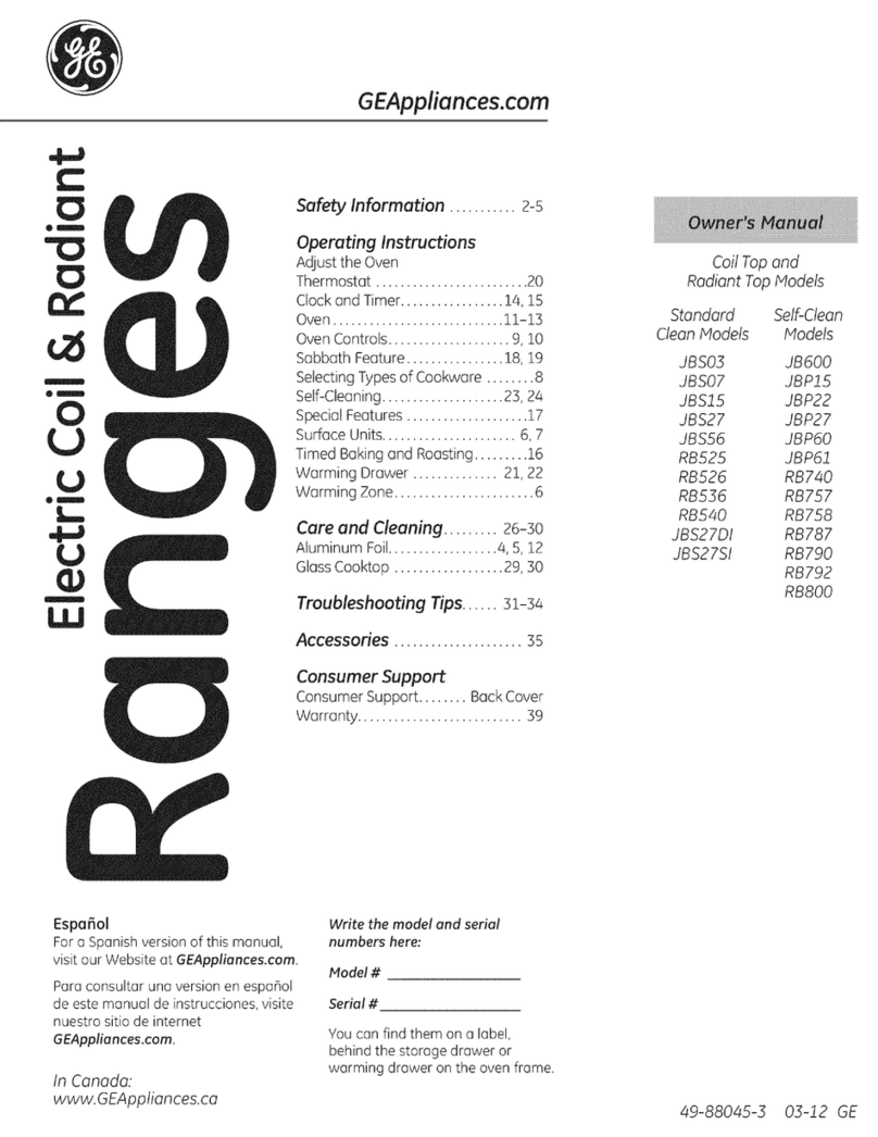 GE JBS05 User manual