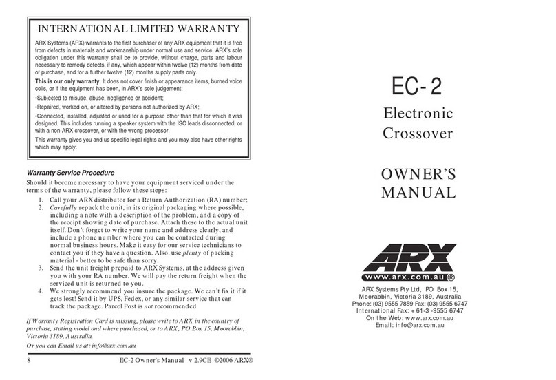 ARX EC-2 owner's manual