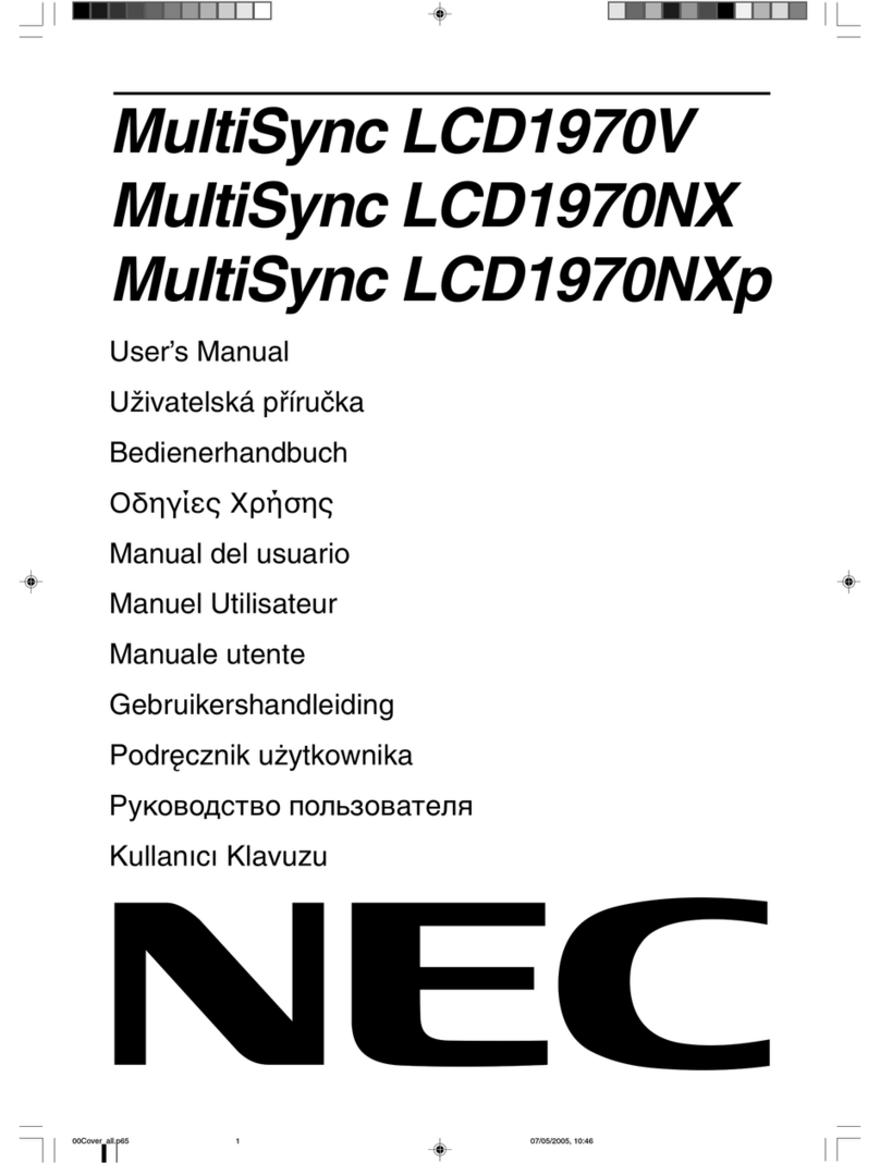 NEC MultiSync LCD1970V User manual