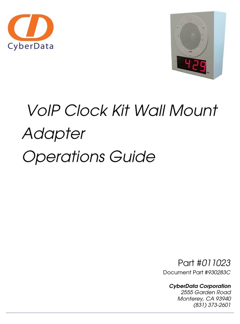 CyberData 11023 Operation guide CyberData 11023 Operation guide