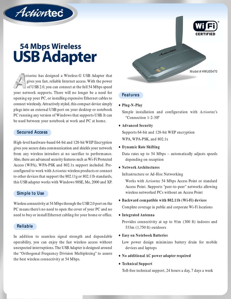 ActionTec HWU05470 User manual ActionTec HWU05470 User manual