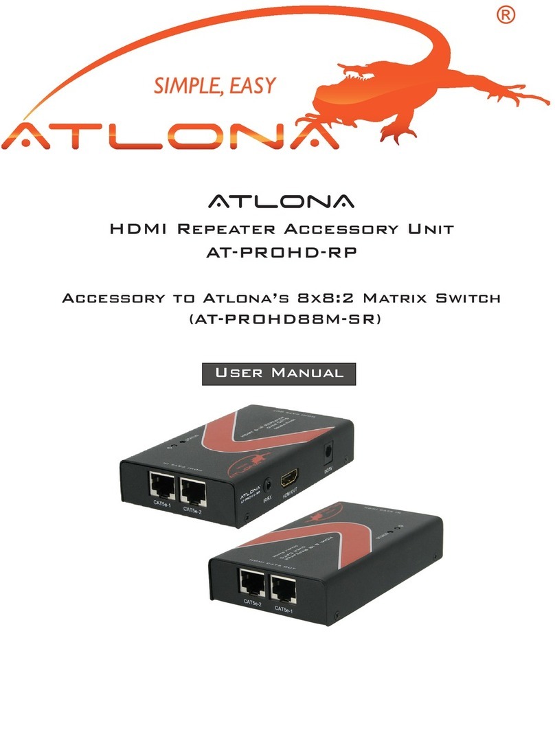 Atlona AT-PROHD88M-SR user manual