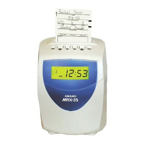 Amano MRX-35 Setup and operation manual
