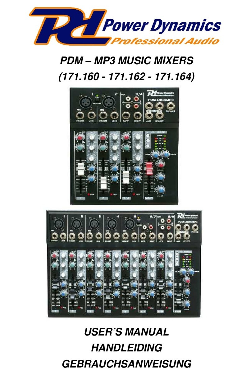 Power Dynamics PDM - MP3 User manual