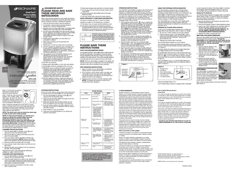 Bionaire QuieTech BDQ25 instruction manual