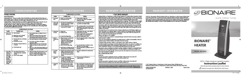 Bionaire BCH9208 Manual