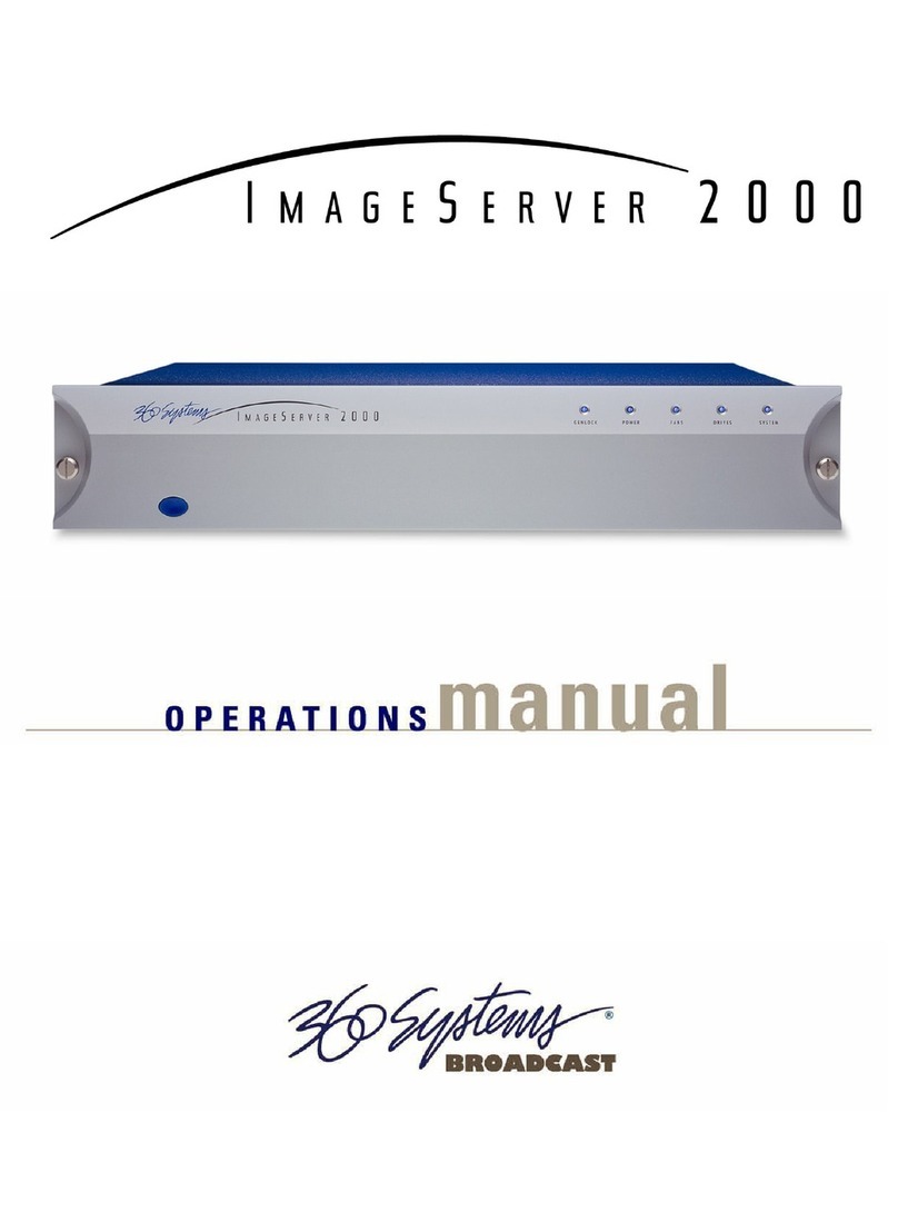 360 Systems Image Server 2000 Operation manual