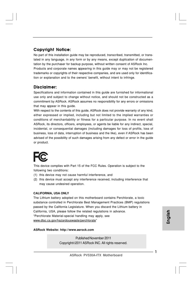 ASROCK PV530A-ITX user manual