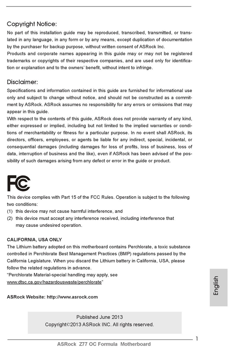 ASROCK Z77 OC Formula user manual