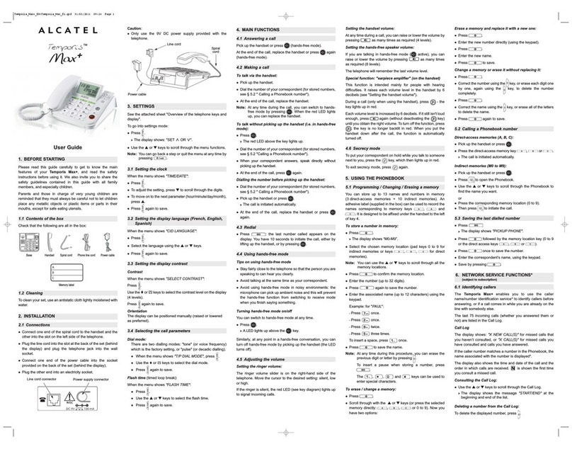 Alcatel Temporis Max User manual