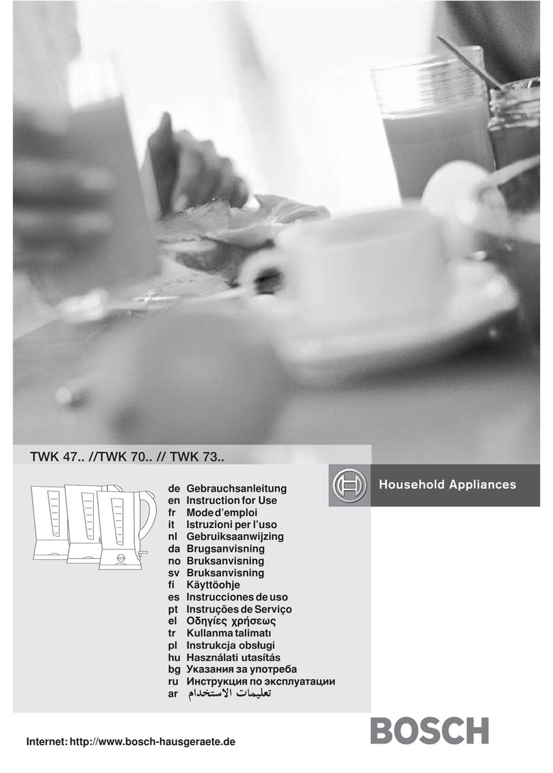 Bosch TWK 47 Series Instructions for use