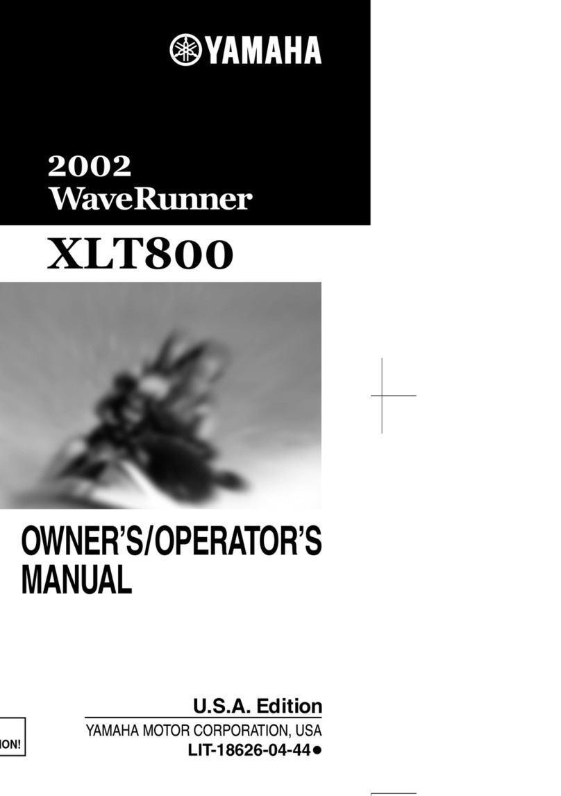 Yamaha XLT800 WaveRunner 2002 Owner's/operator's manual Yamaha XLT800 WaveRunner 2002 Owner's/operator's manual