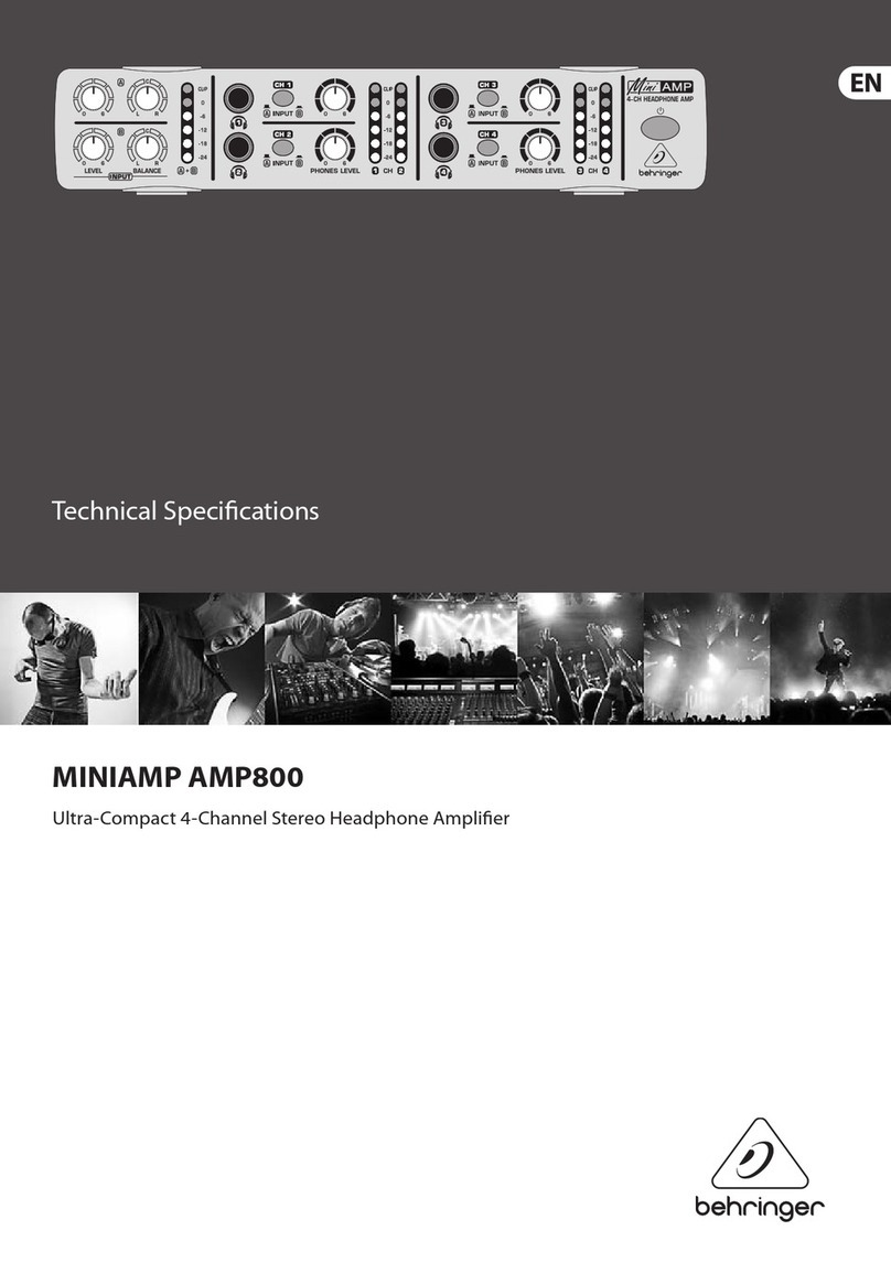 Behringer Miniamp AMP800 Technical specifications