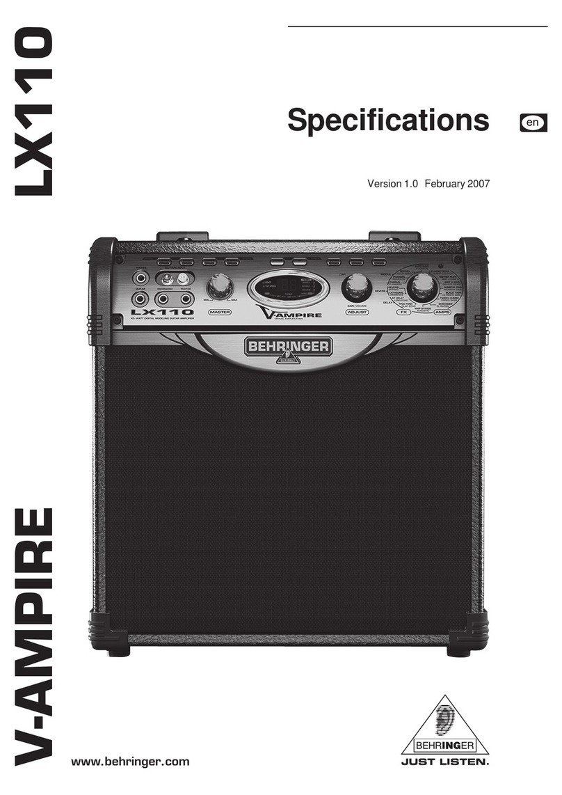 Behringer V-AMPIRE LX110 User manual