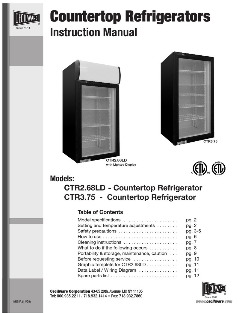 Cecilware CTR2.86LD instruction manual