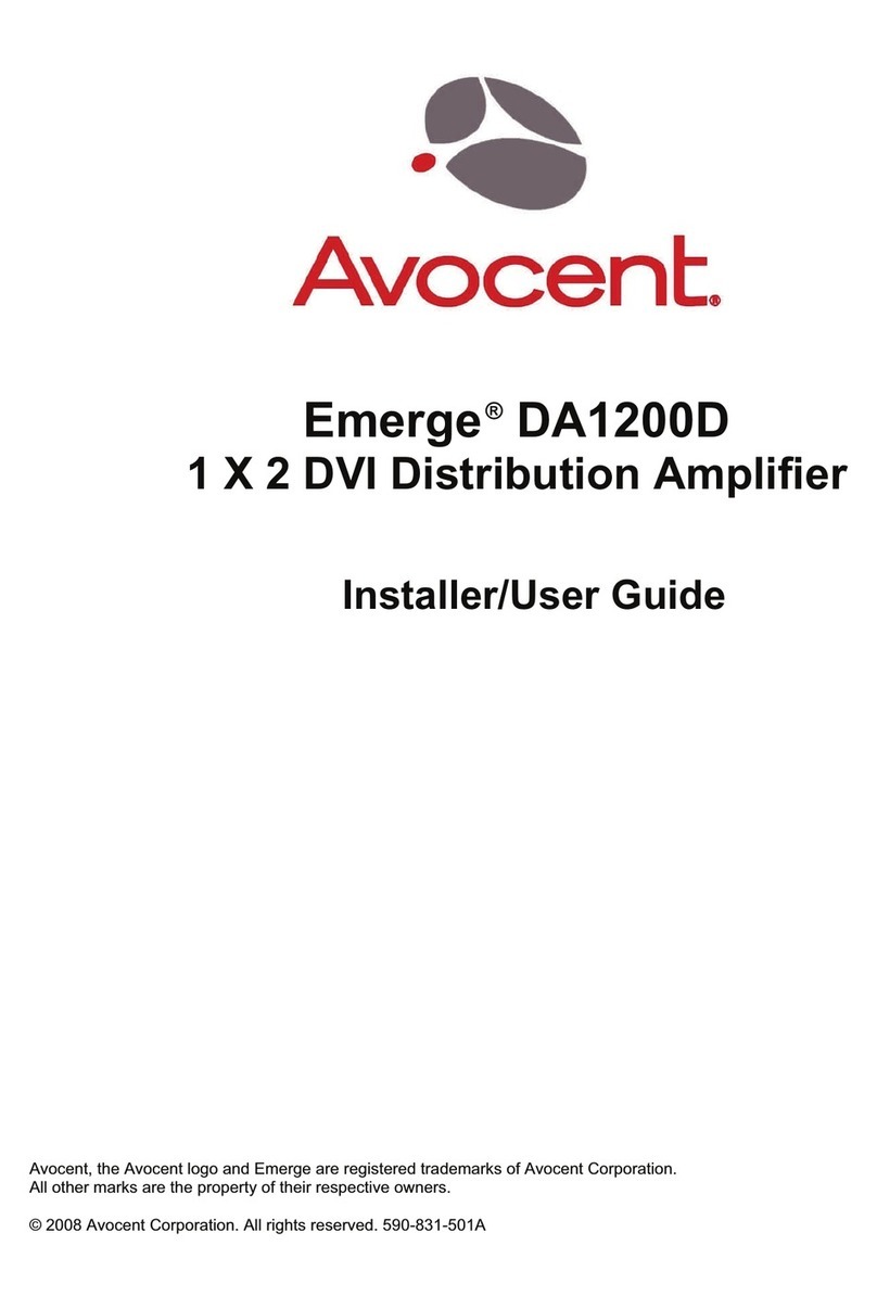 Avocent Emerge DA1200D Installation and maintenance instructions