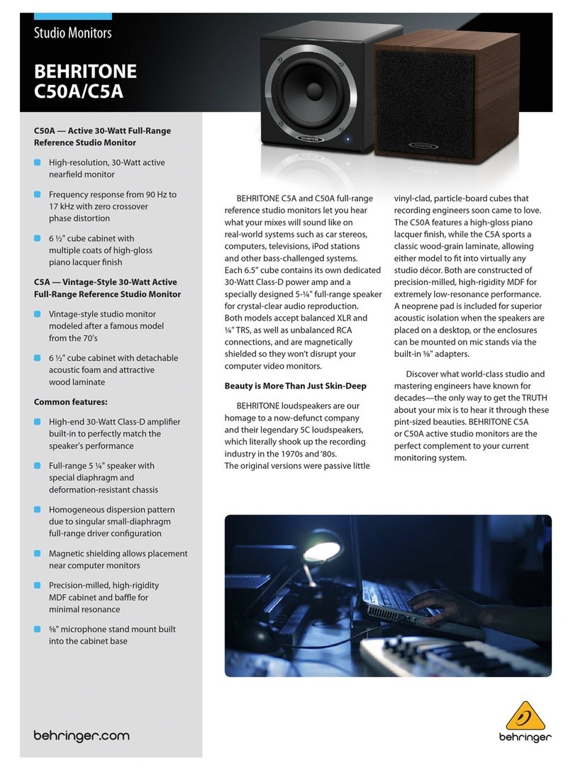 Behringer Behritone C50A datasheet Behringer Behritone C50A datasheet