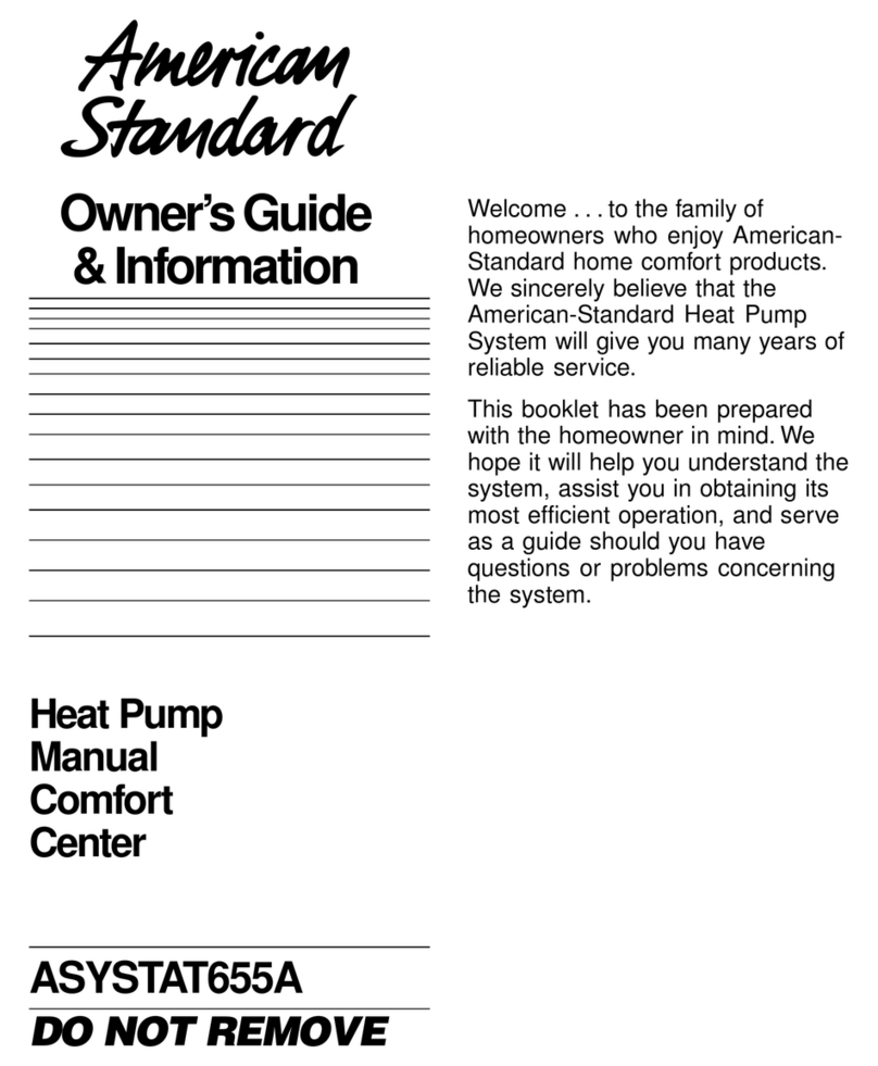 American Standard ASYSTAT655A Owner's guide & information